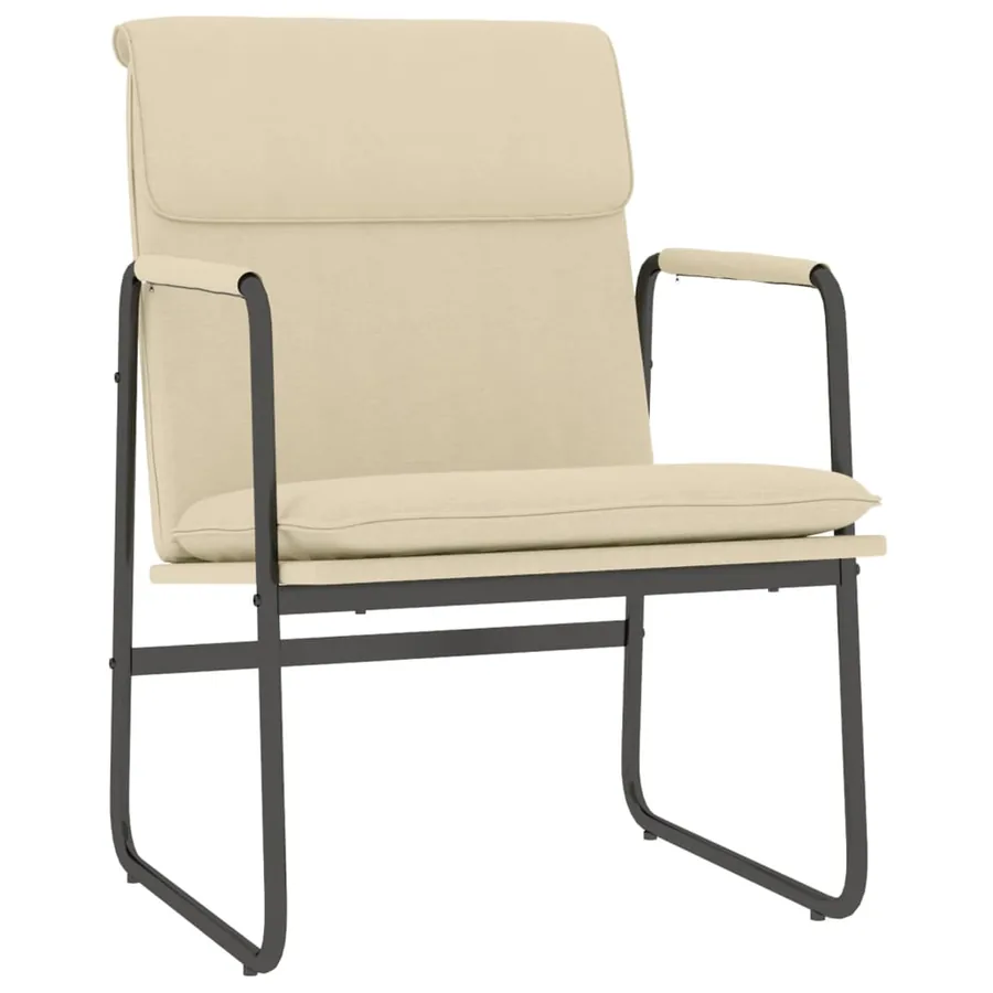 Chaise longue Crème 55x64x80 cm Tissu - 2