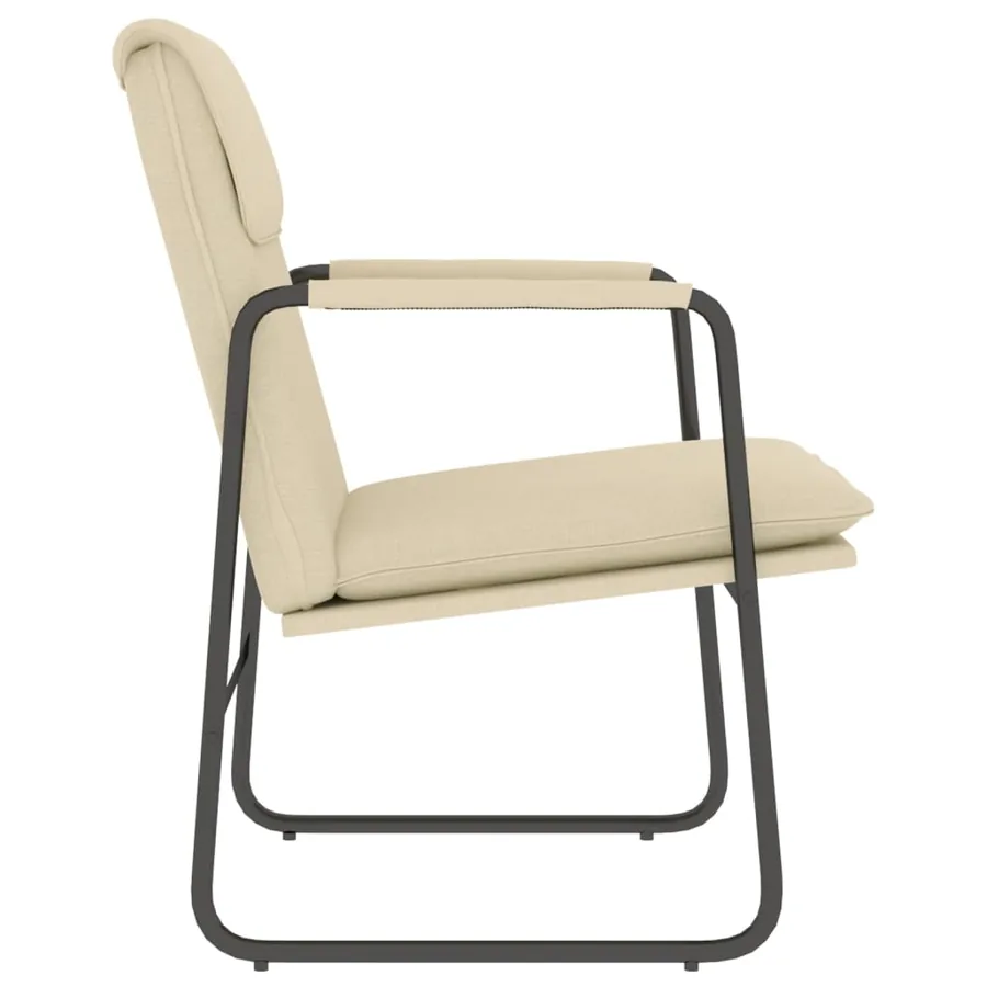Chaise longue Crème 55x64x80 cm Tissu - 4