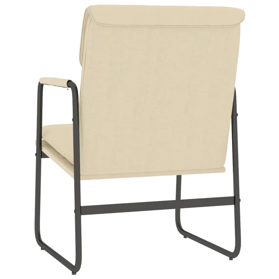 Chaise longue Crème 55x64x80 cm Tissu - 5