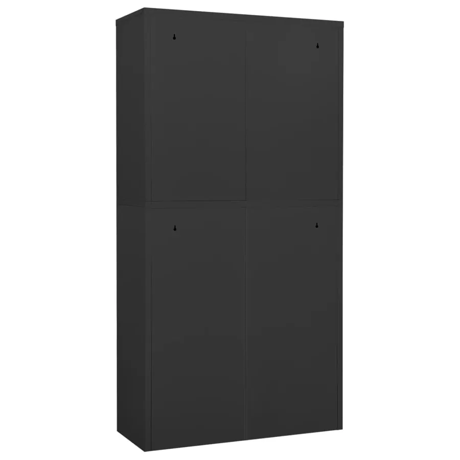 Armoire de bureau Anthracite 90x40x180 cm Acier - 5