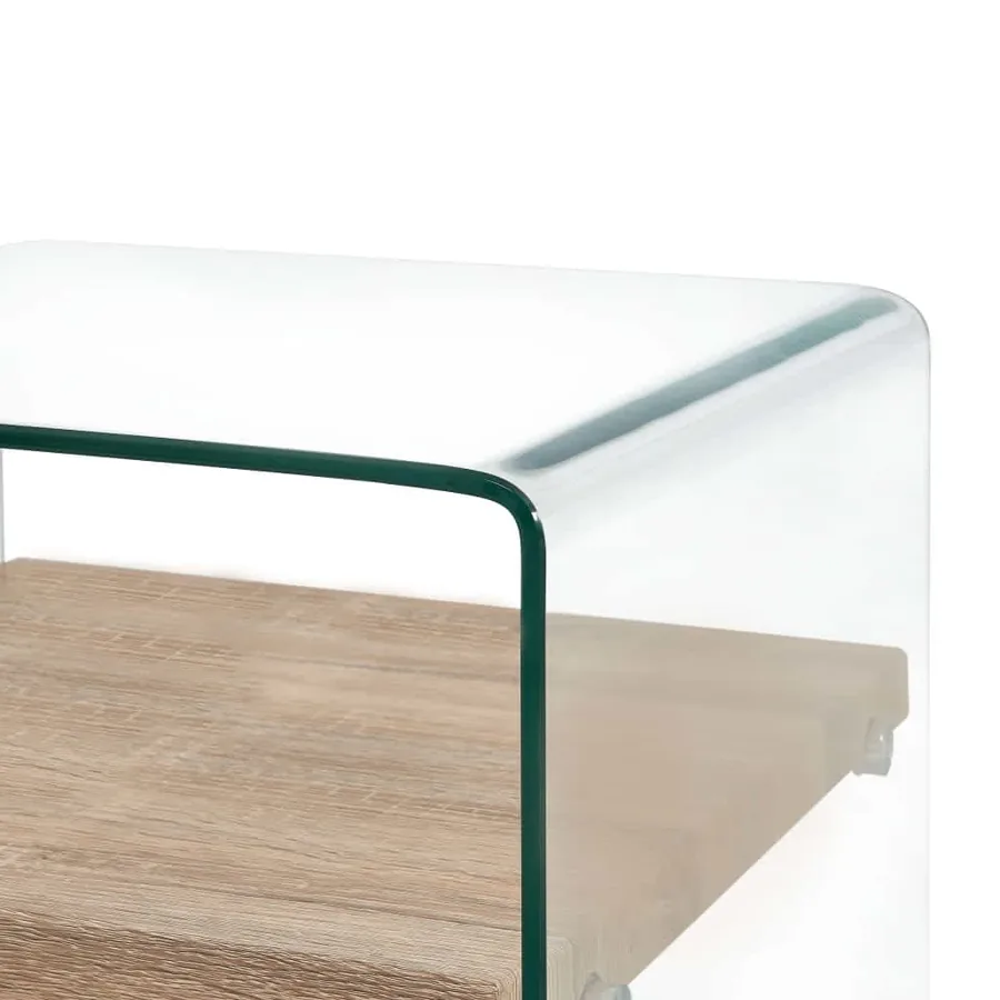 Table basse Clair 50x50x45 cm Verre trempé - 3
