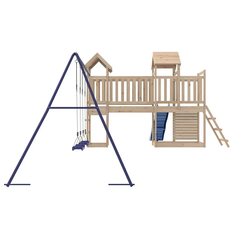 Aire de jeux d'extérieur bois de pin massif - 6