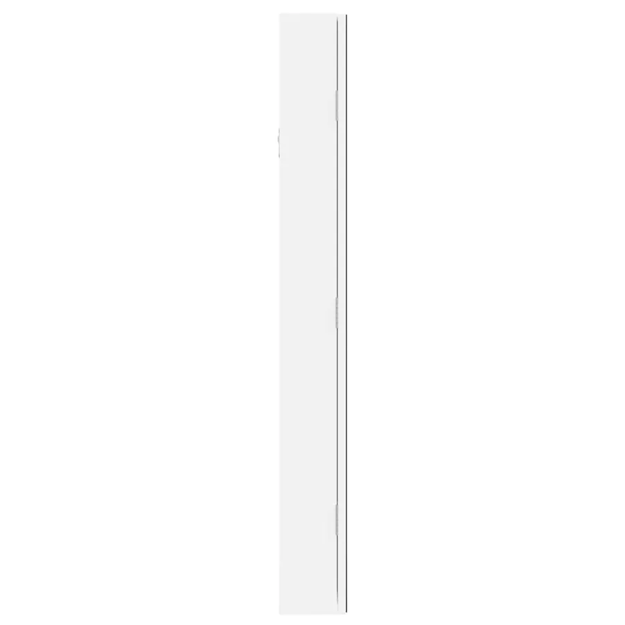 Armoire à bijoux avec miroir et éclairage LED mural blanc - 5