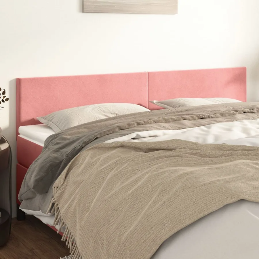 Têtes de lit Rose 200x5x78/88 cm Velours