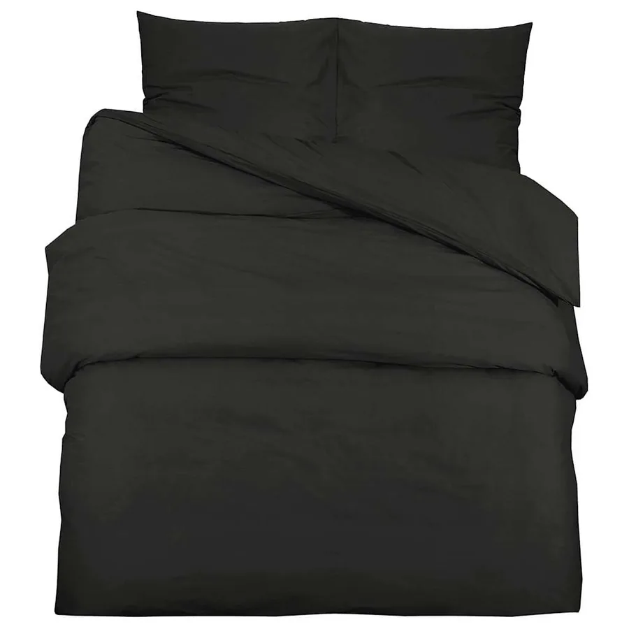 Ensemble de housse de couette Noir 155x220 cm Microfibre légère - 2