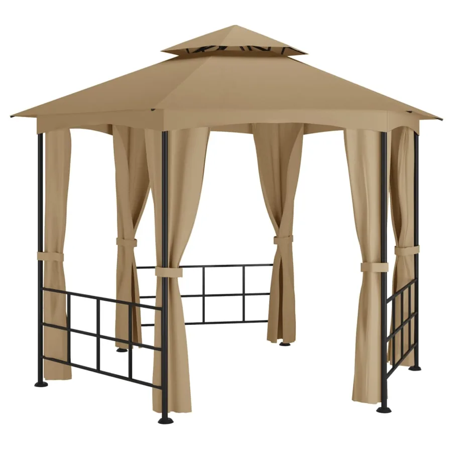 Belvédère avec parois 3,1x2,7 m Taupe - 2