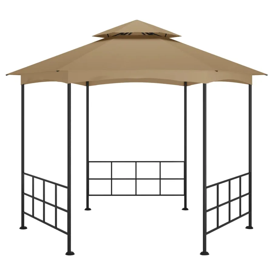 Belvédère avec parois 3,1x2,7 m Taupe - 3