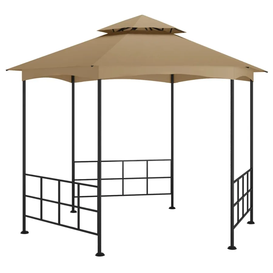 Belvédère avec parois 3,1x2,7 m Taupe - 4