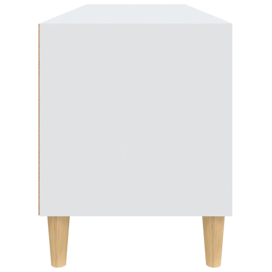 Meuble TV blanc 100x34,5x44,5 cm bois d'ingénierie - 7