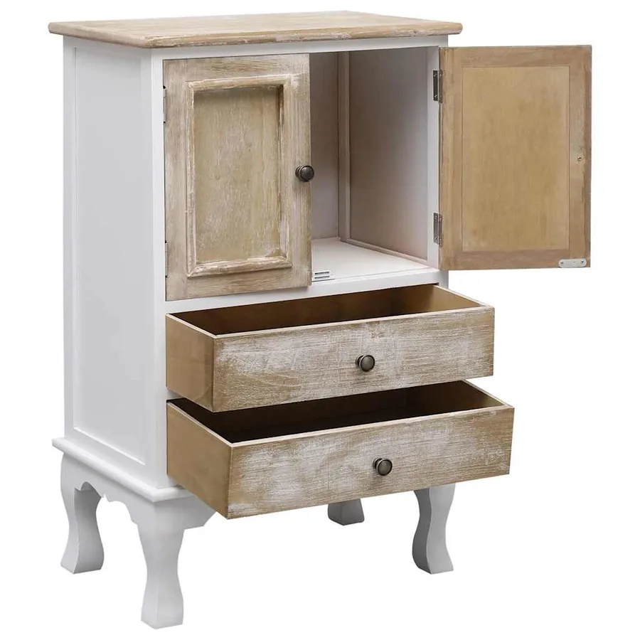 Armoire à tiroirs Blanc 50x30x80 cm Bois - 3