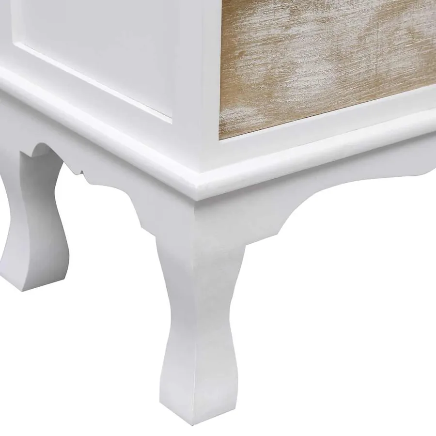 Armoire à tiroirs Blanc 50x30x80 cm Bois - 5