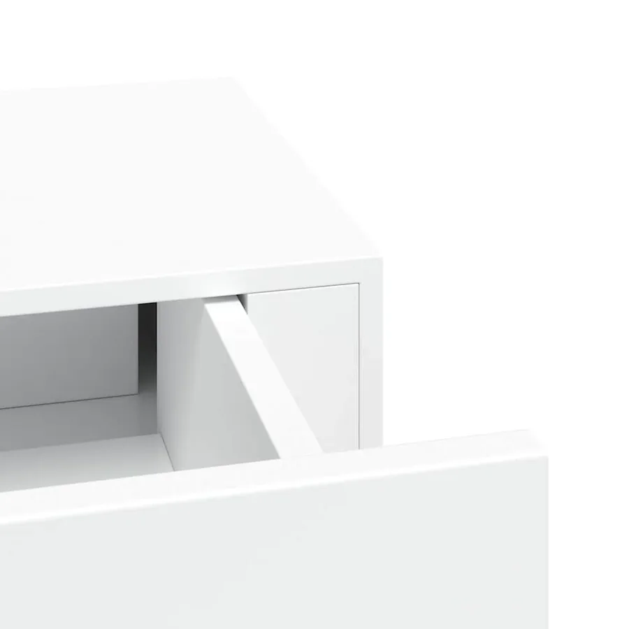 Étagères à tiroirs murales 2 pcs Blanc 60x23,5x10 cm MDF - 10