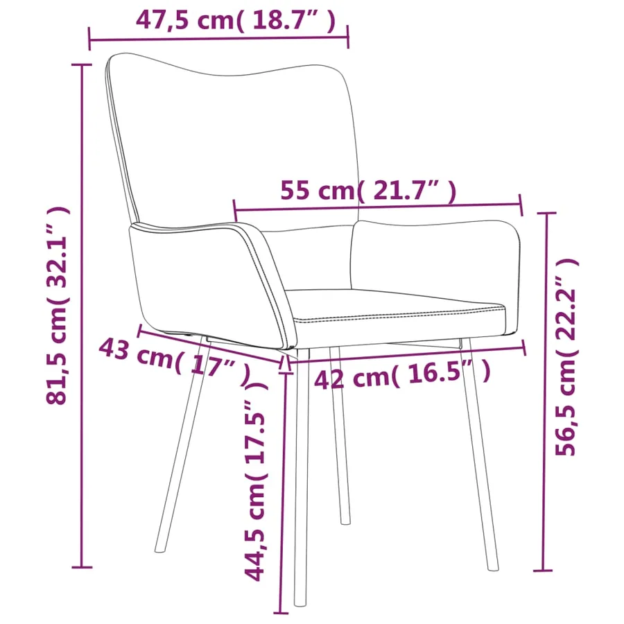 Chaises à manger lot de 2 Noir Velours - 9