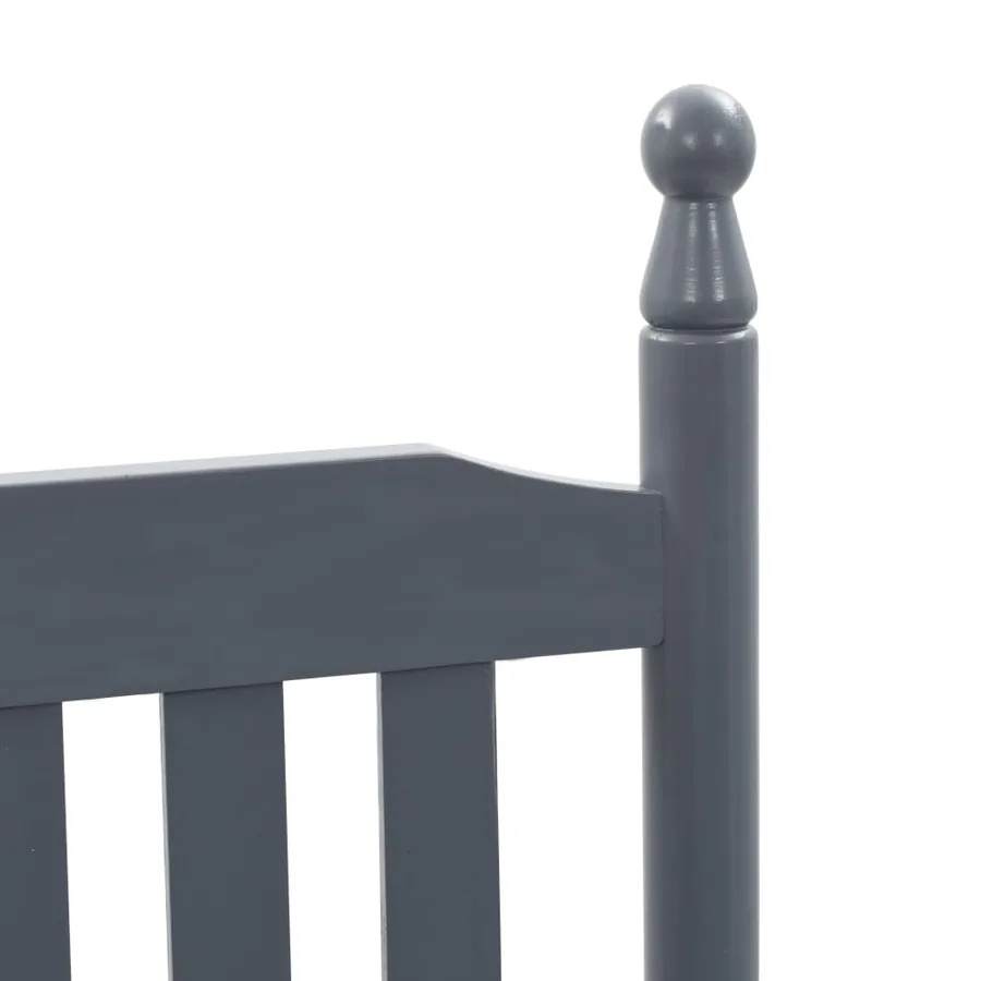 Chaise à bascule avec siège incurvé Gris Bois de peuplier - 5