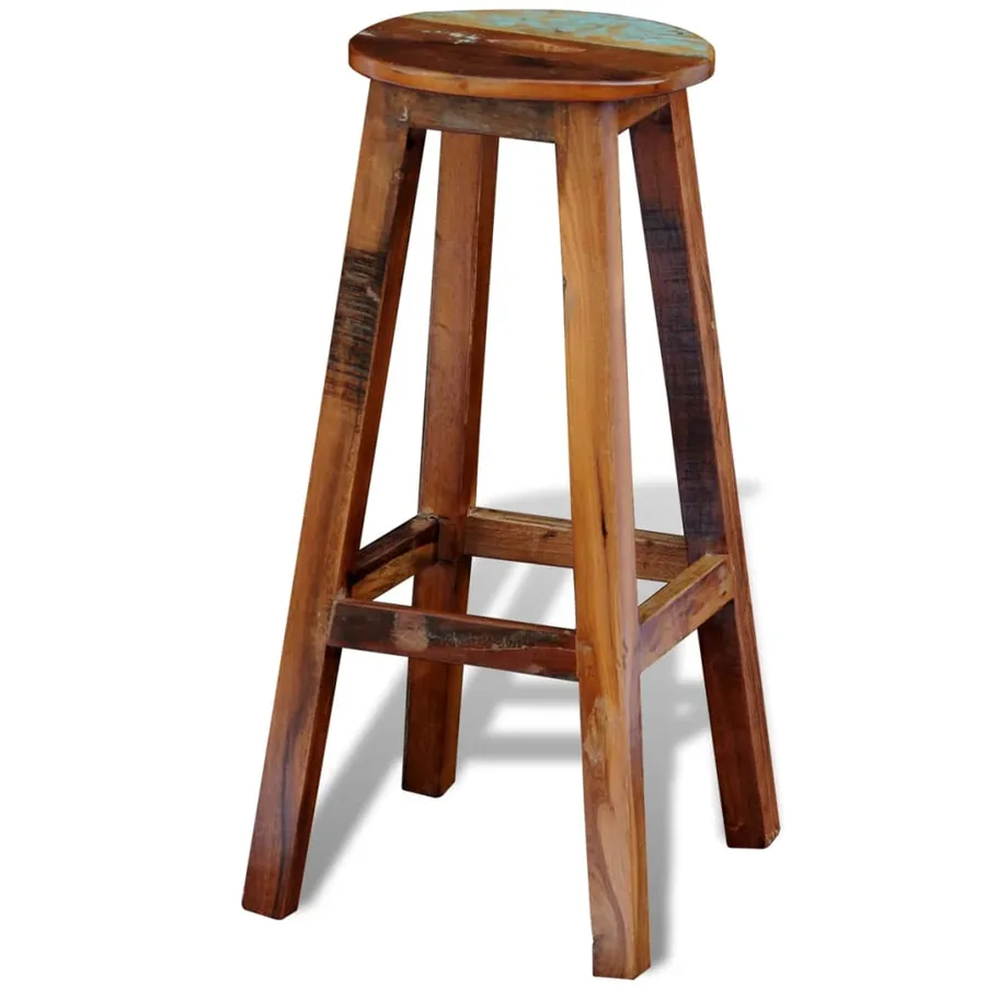 Tabouret de bar Bois de récupération massif - 3
