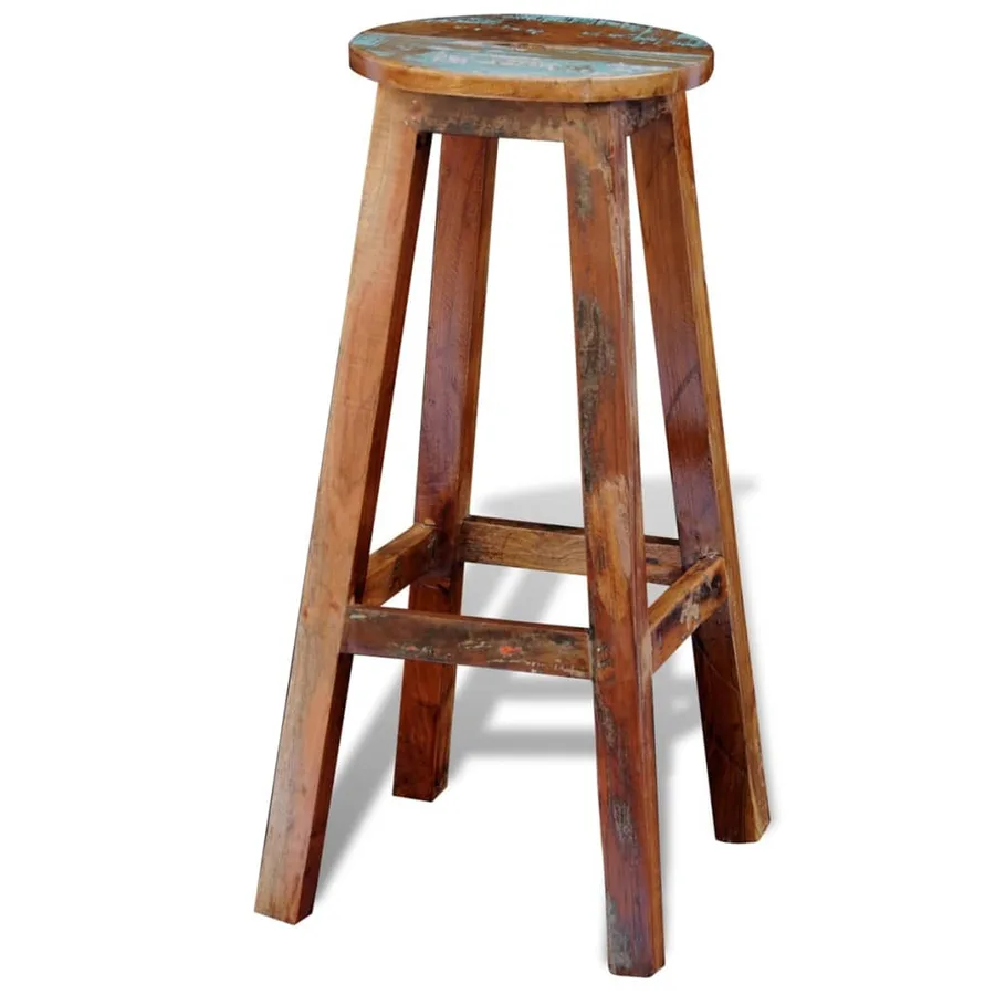 Tabouret de bar Bois de récupération massif - 4