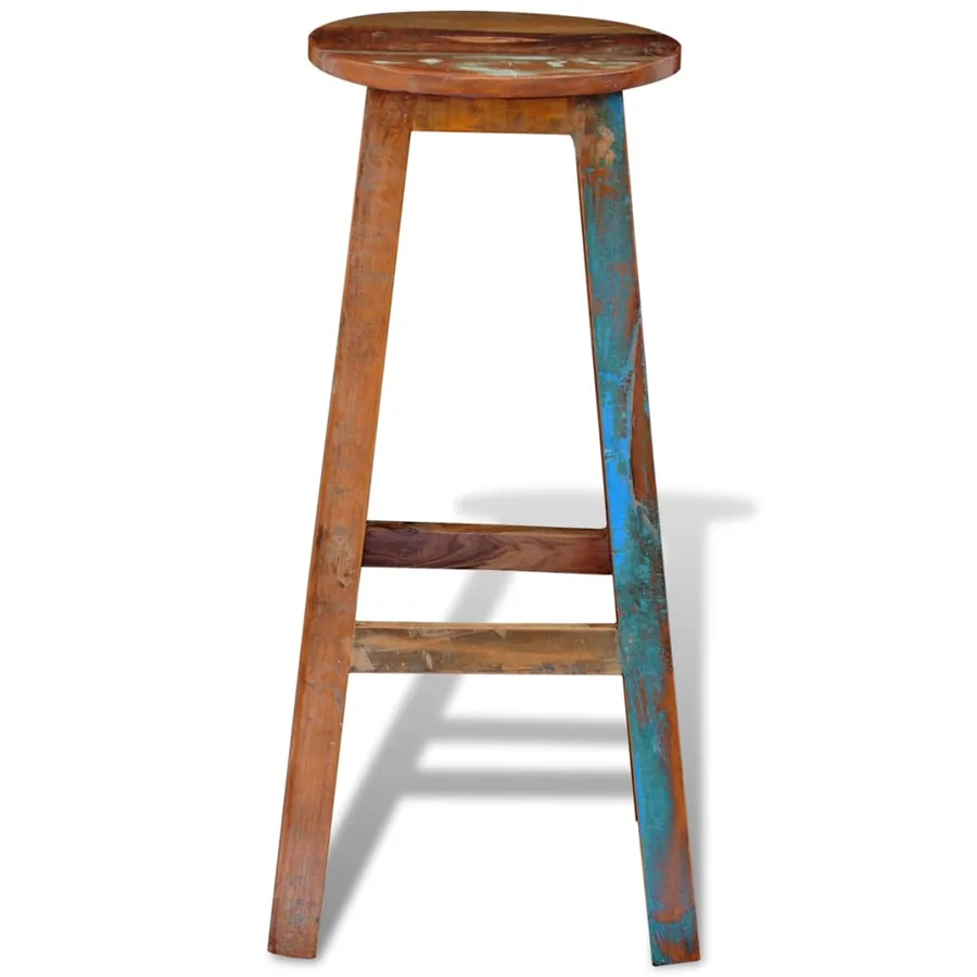 Tabouret de bar Bois de récupération massif - 6