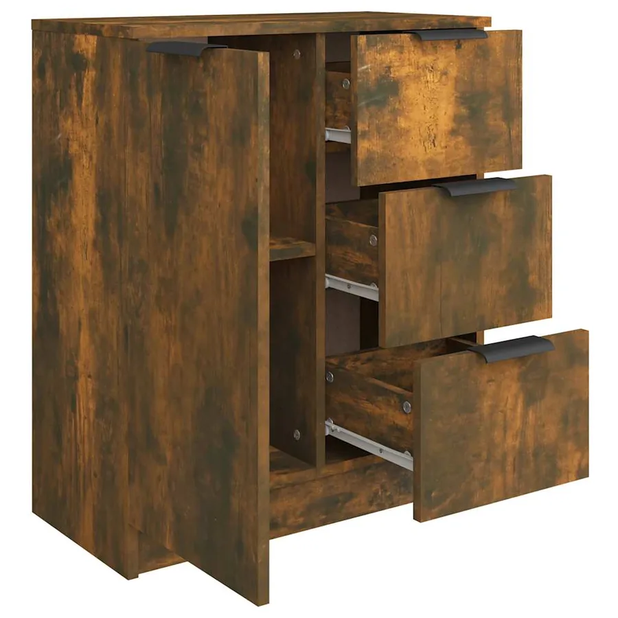 Buffet Chêne fumé 60x30x70 cm Bois d'ingénierie - 5