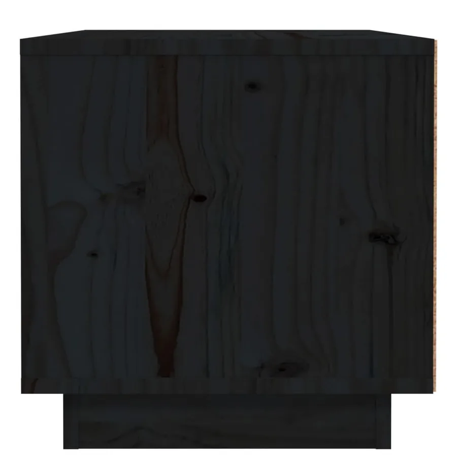 Tables de chevet 2 pcs Noir 40x34x35 cm Bois de pin massif - 7
