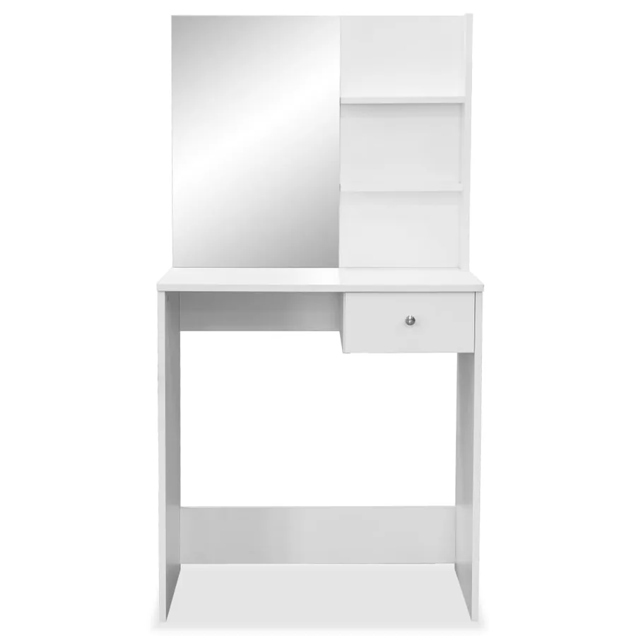 Coiffeuse Bois d’ingénierie 75x40x141 cm Blanc - 3