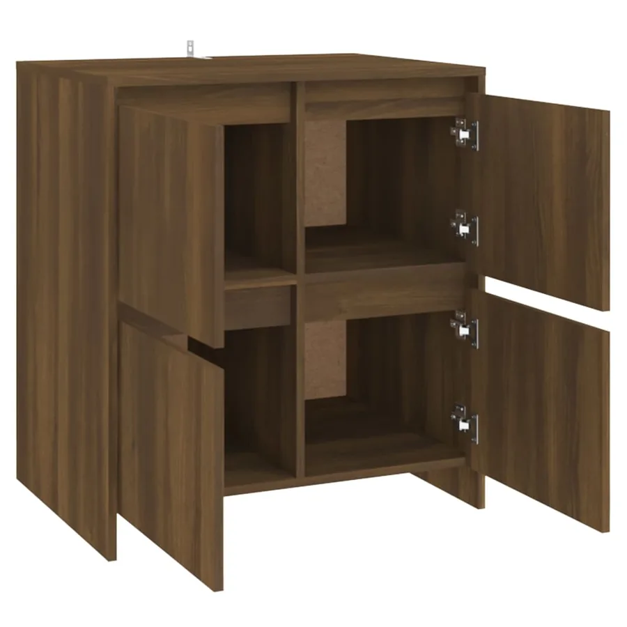 Buffets 2 pcs Chêne marron 70x41x75 cm Bois d'ingénierie - 6