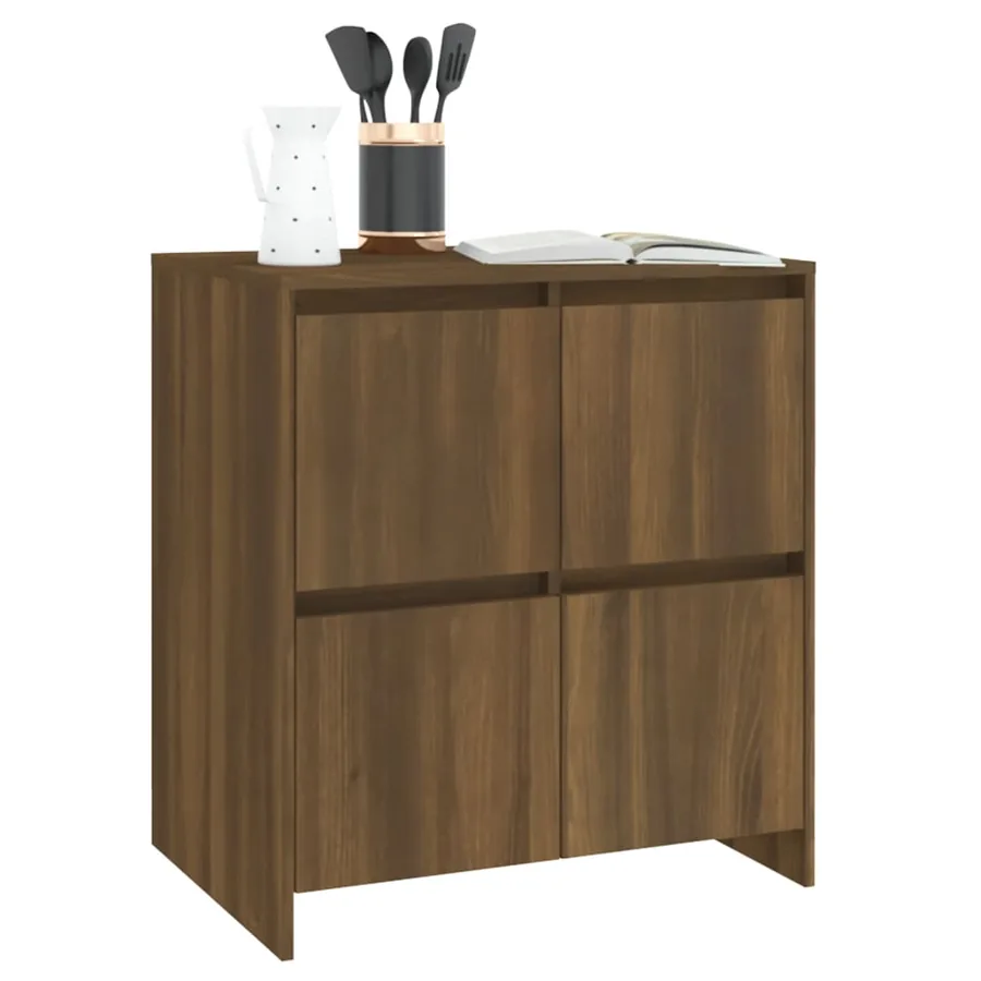 Buffets 2 pcs Chêne marron 70x41x75 cm Bois d'ingénierie - 7