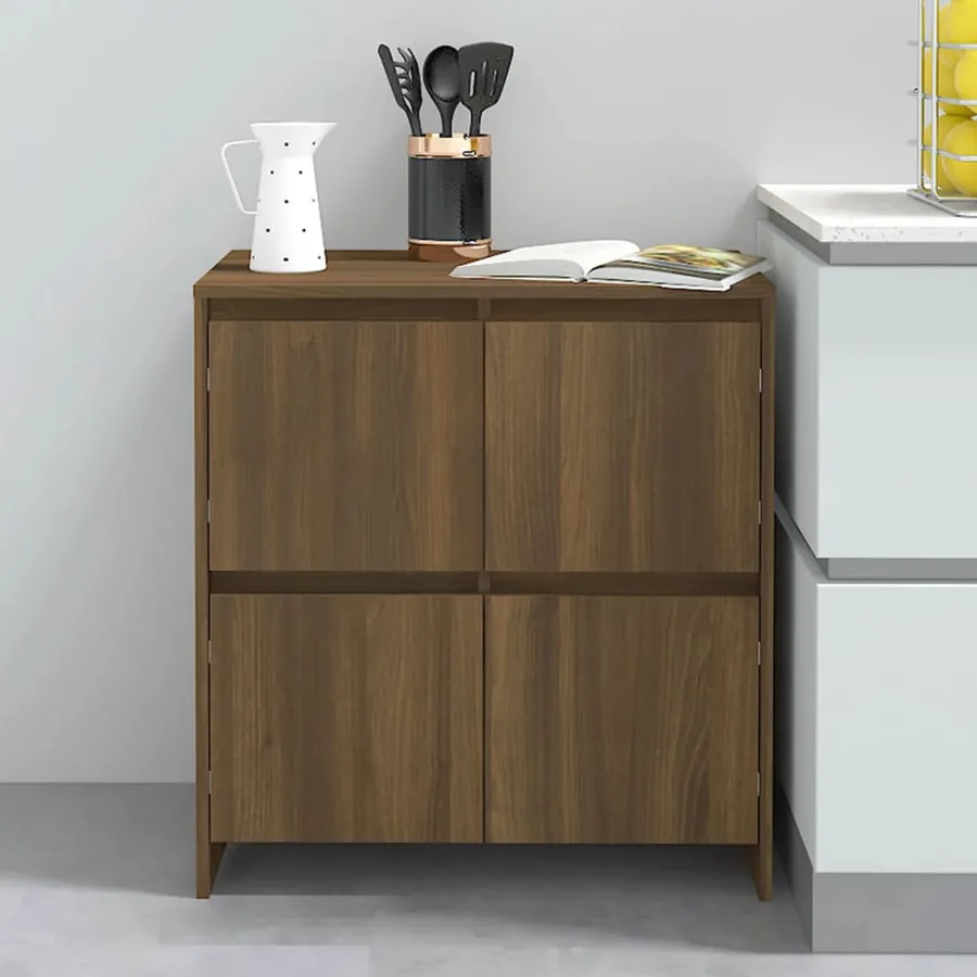 Buffets 2 pcs Chêne marron 70x41x75 cm Bois d'ingénierie - 9