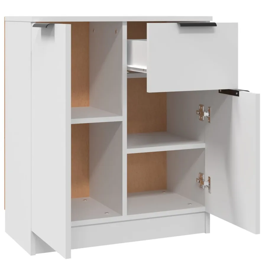 Buffets 2 pcs blanc 60x30x70 cm Bois d'ingénierie - 8