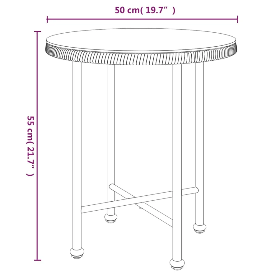 Ensemble à manger de jardin 3 pcs Résine tressée - 11