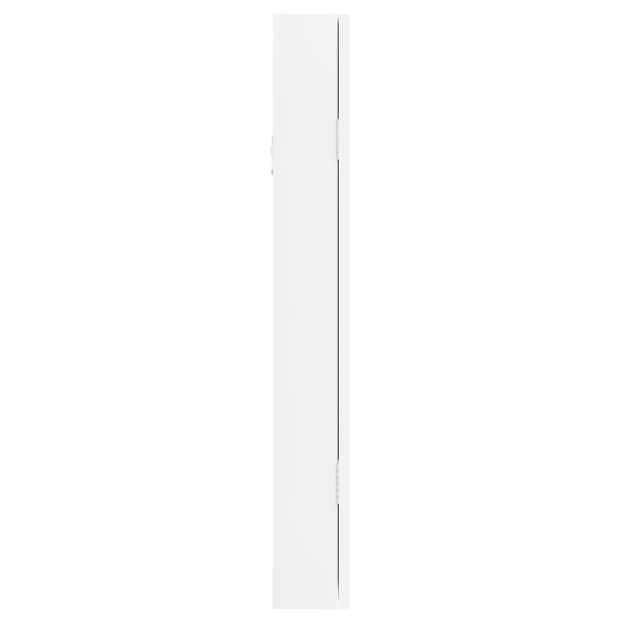 Armoire à bijoux avec miroir murale blanc 30x8,5x67 cm - 6