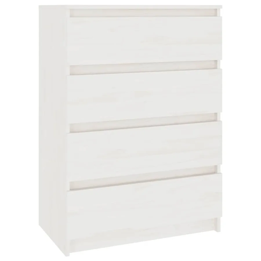 Armoire d'appoint Blanc 60x36x84 cm Bois de pin massif - 2