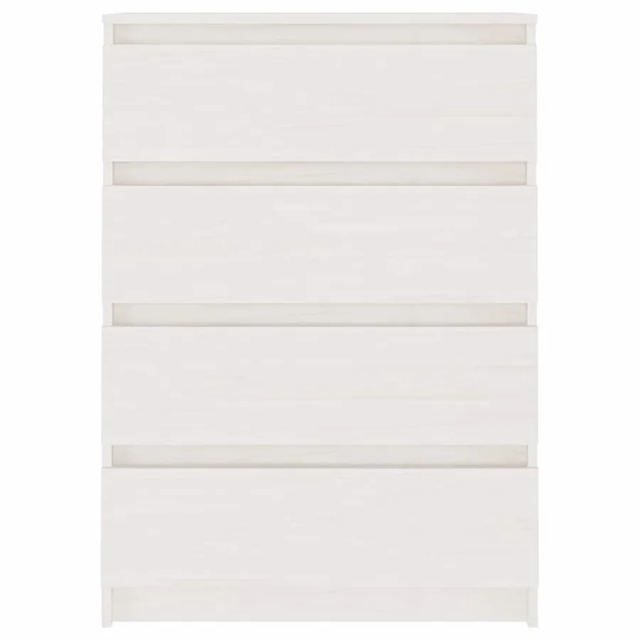 Armoire d'appoint Blanc 60x36x84 cm Bois de pin massif - 3