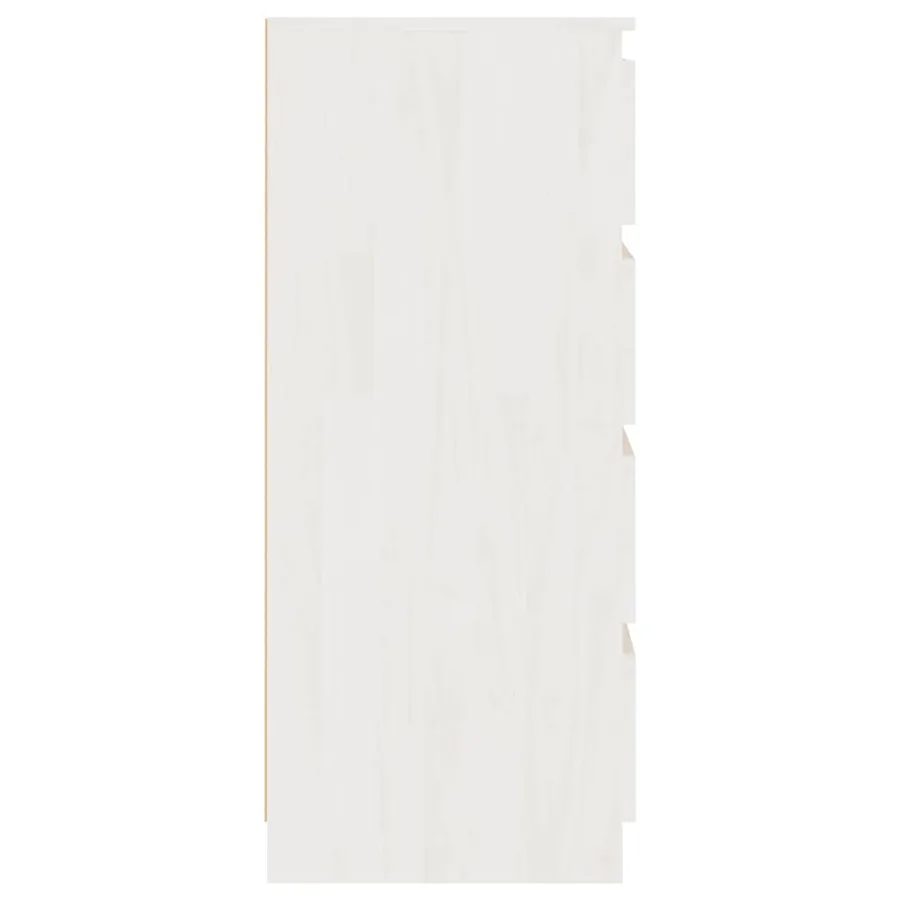 Armoire d'appoint Blanc 60x36x84 cm Bois de pin massif - 4