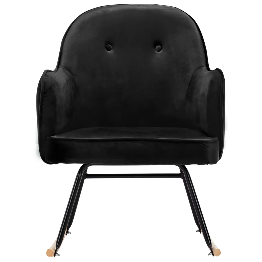 Chaise à bascule Noir Velours - 3