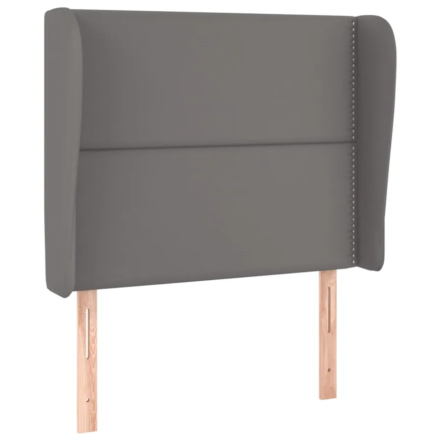 Tête de lit avec oreilles Gris 103x23x118/128 cm Similicuir - 2
