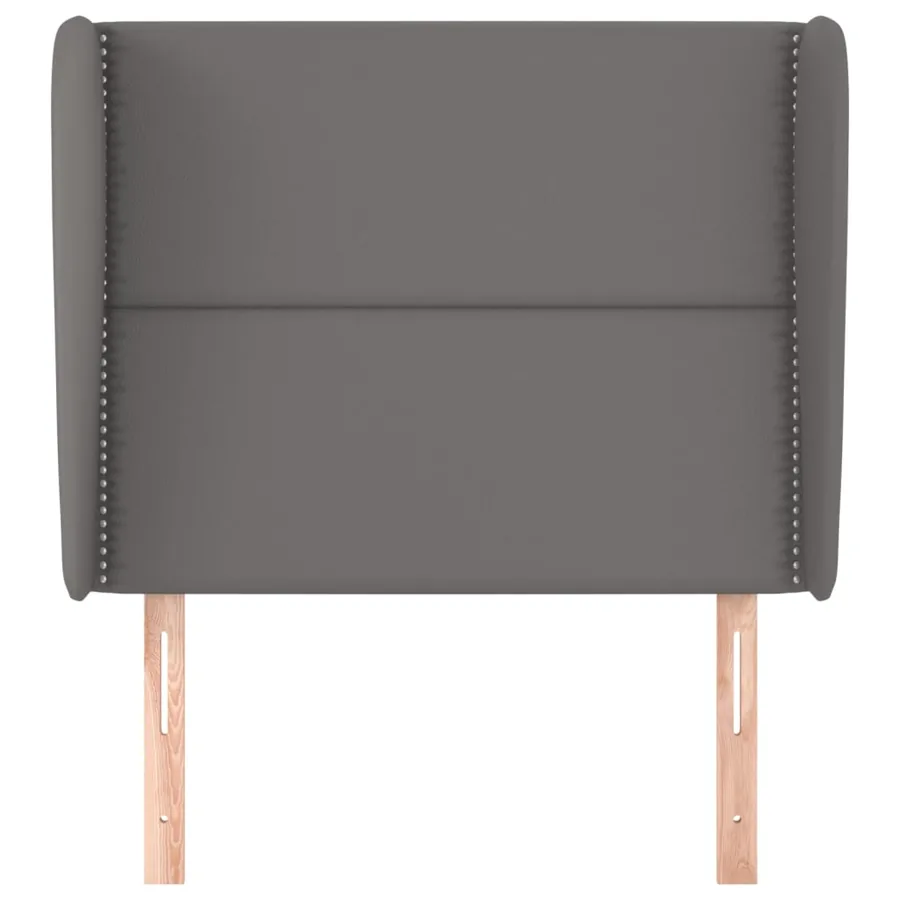 Tête de lit avec oreilles Gris 103x23x118/128 cm Similicuir - 3