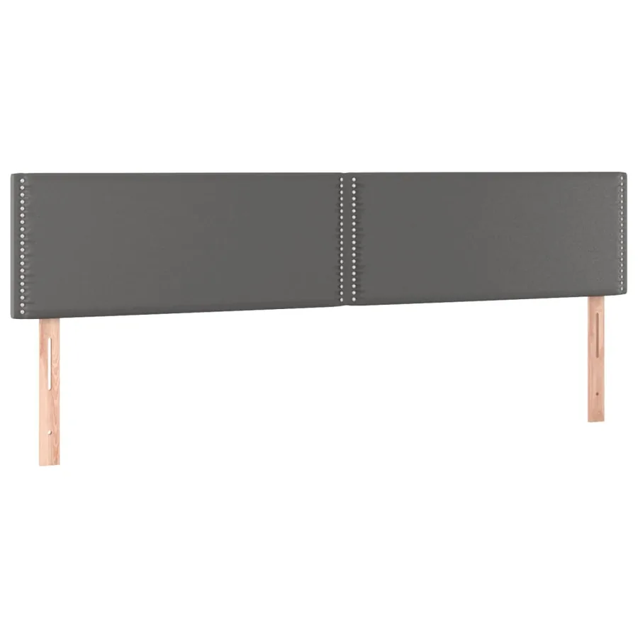 Sommier à lattes de lit avec matelas Gris 200x200 cm Similicuir - 6