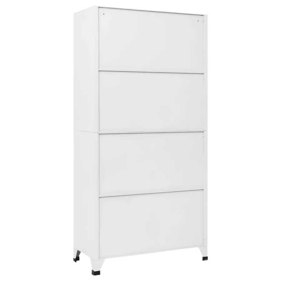 Armoire à casiers Blanc 90x40x180 cm Acier - 5