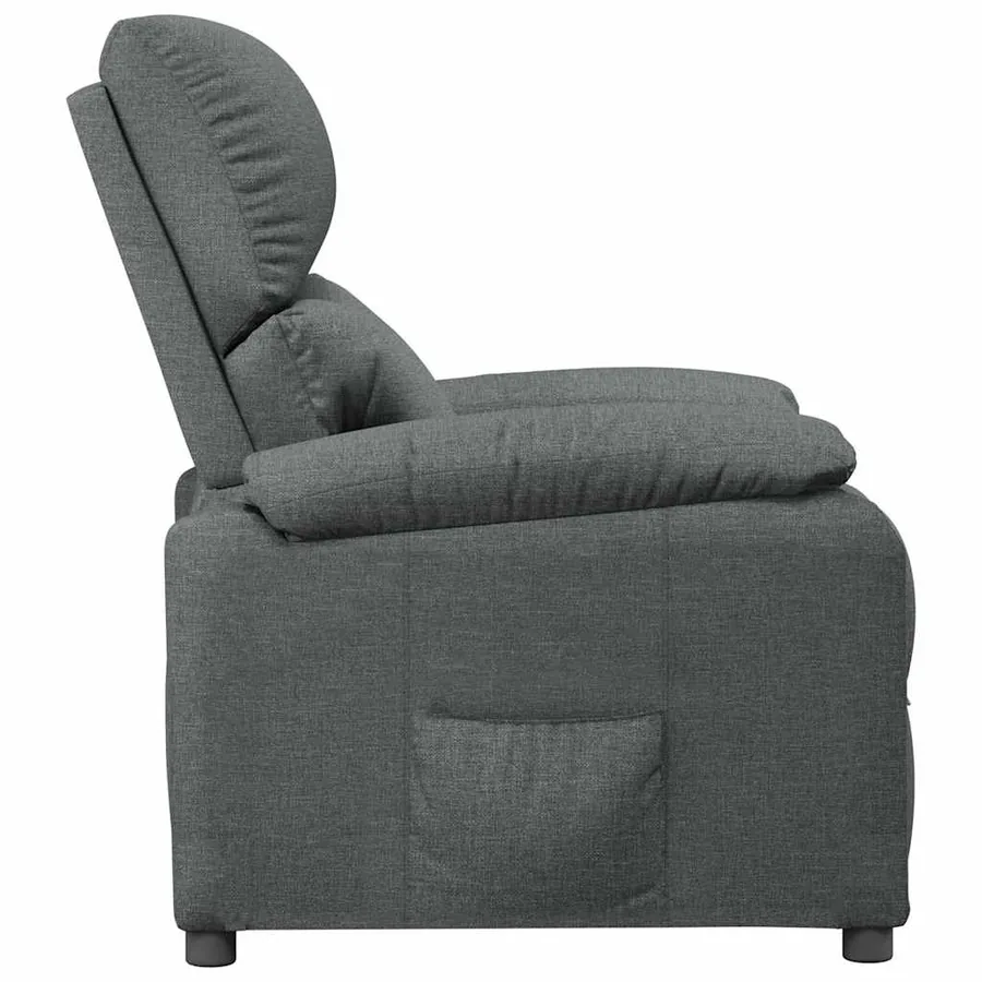 Fauteuil inclinable Gris foncé Tissu - 4