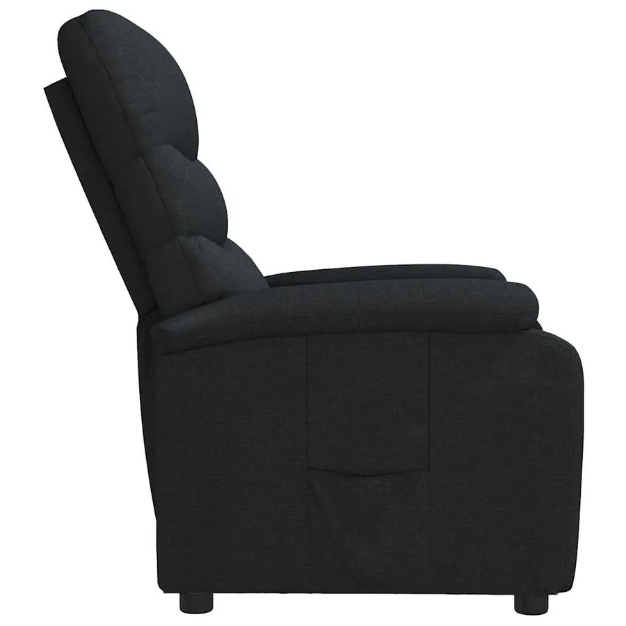 Fauteuil inclinable Noir Tissu - 4