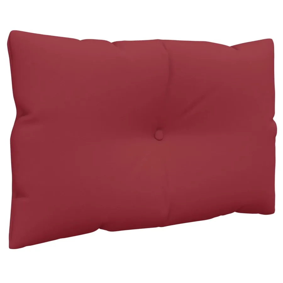 Coussins de palette lot de 2 rouge bordeaux tissu - 4