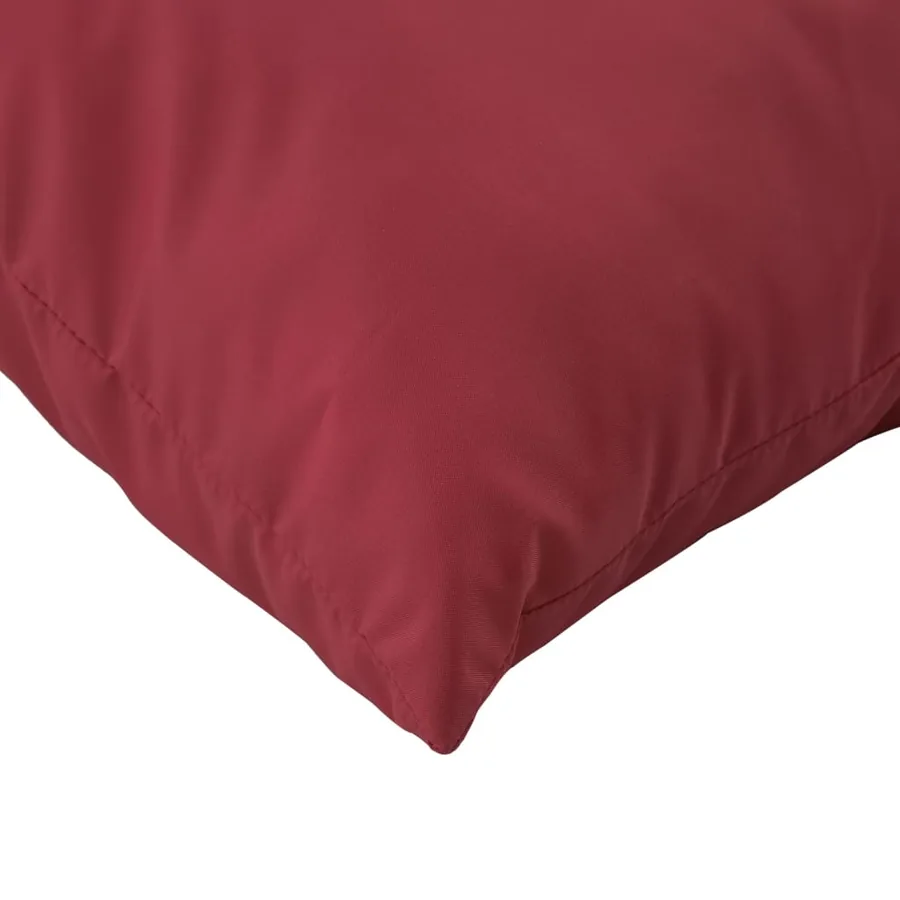Coussins de palette lot de 2 rouge bordeaux tissu - 8