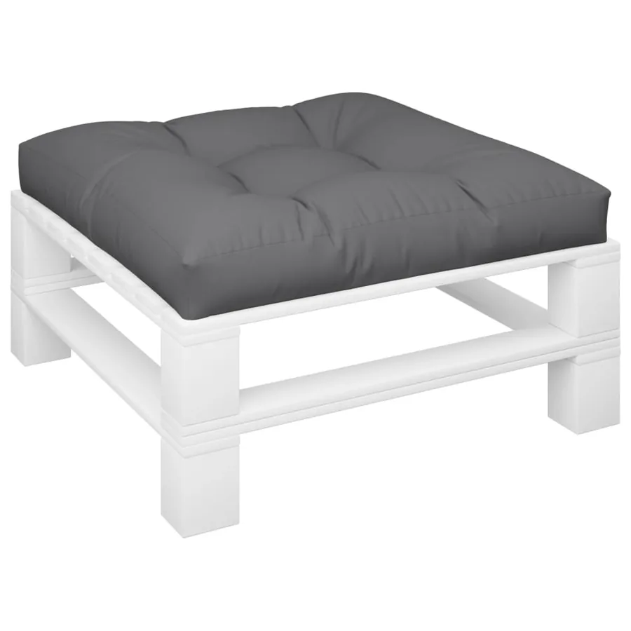 Coussin de palette anthracite 70x70x12 cm tissu - 3