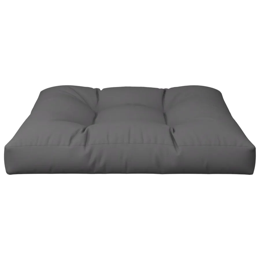 Coussin de palette anthracite 70x70x12 cm tissu - 4