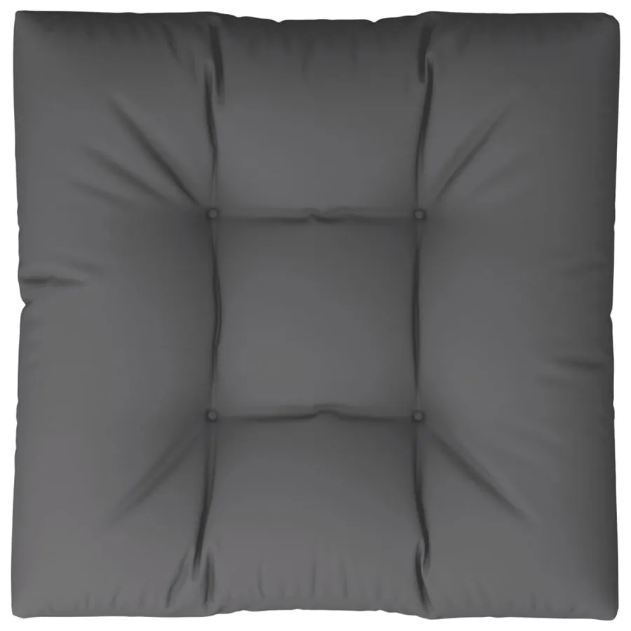 Coussin de palette anthracite 70x70x12 cm tissu - 6