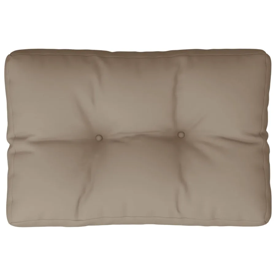 Coussin de palette taupe 60x40x12 cm tissu - 2