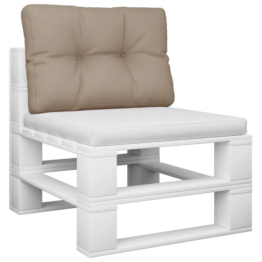Coussin de palette taupe 60x40x12 cm tissu - 3