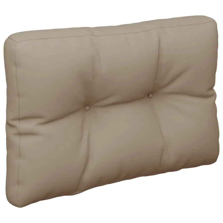 Coussin de palette taupe 60x40x12 cm tissu - 4
