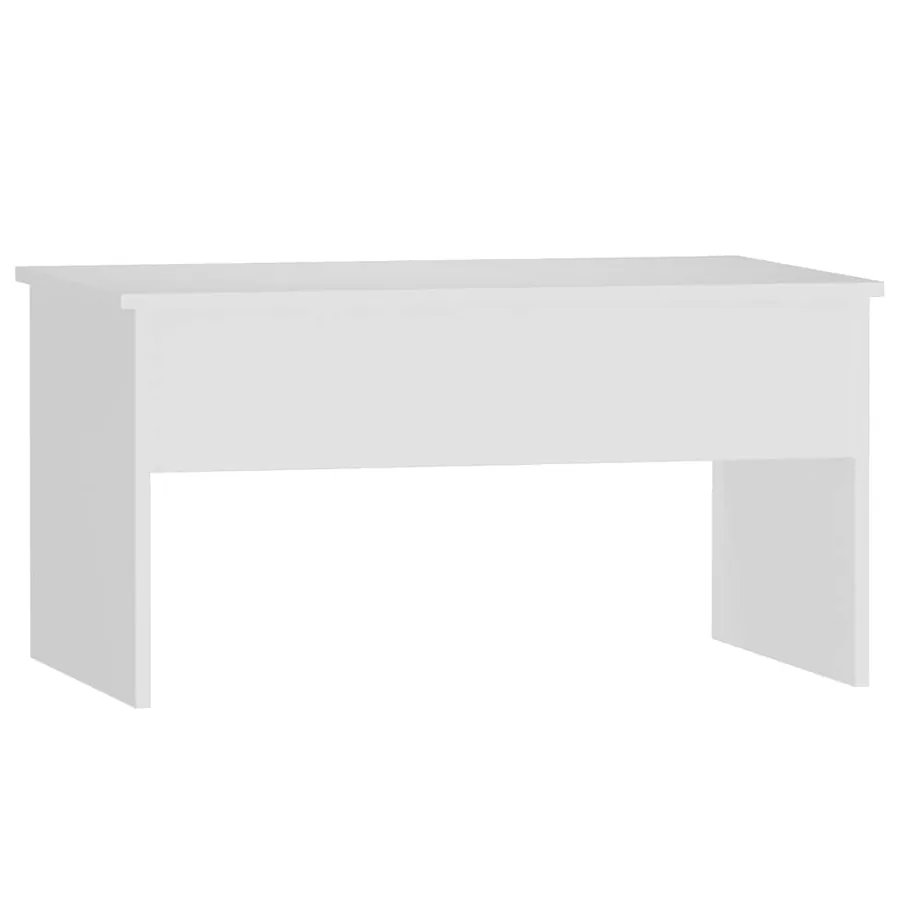 Table basse Blanc 80x50,5x41,5 cm Bois d'ingénierie - 3