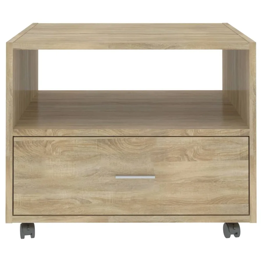 Table basse chêne sonoma 55x55x40 cm bois d'ingénierie - 5